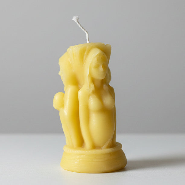 Hand-Poured Pure Vacaville Beeswax - Pine Cone, Owl, or Maiden Mother Crone ($10- $15 -$19)