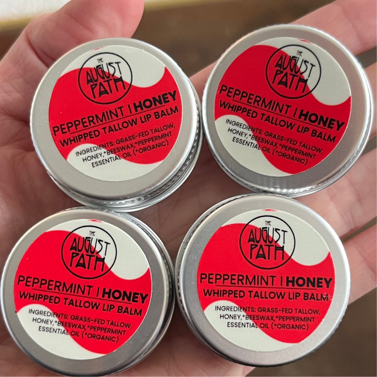 Peppermint HONEY Whipped Tallow Lip Balm - 0.5oz tin