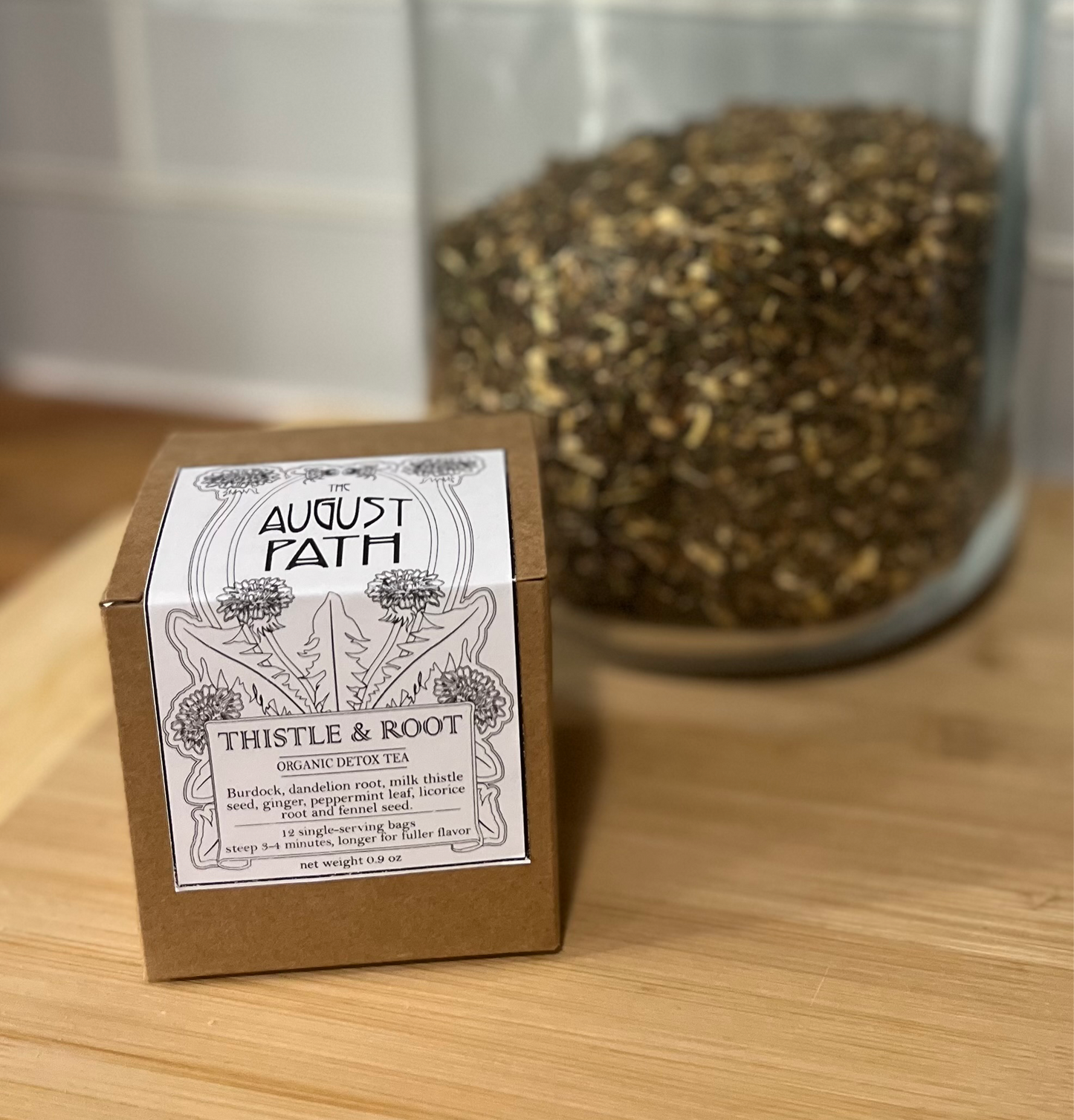 Thistle & Root Organic Detox Tea- Cube (12 tea bags net wt 0.9oz)