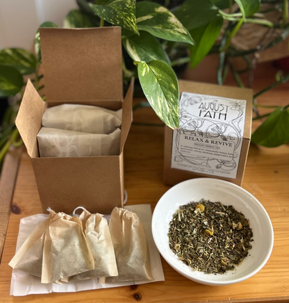 Relax & Revive Organic Herbal Tea - Cube (12 bags net wt 0.4oz)
