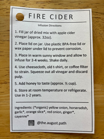 Fire Cider Mix - 32oz Mix in Jar