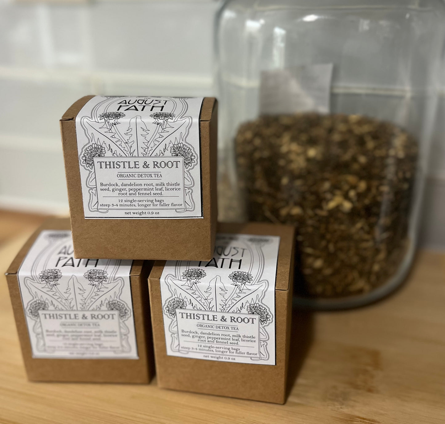 Thistle & Root Organic Detox Tea- Cube (12 tea bags net wt 0.9oz)