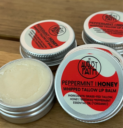 Peppermint HONEY Whipped Tallow Lip Balm - 0.5oz tin