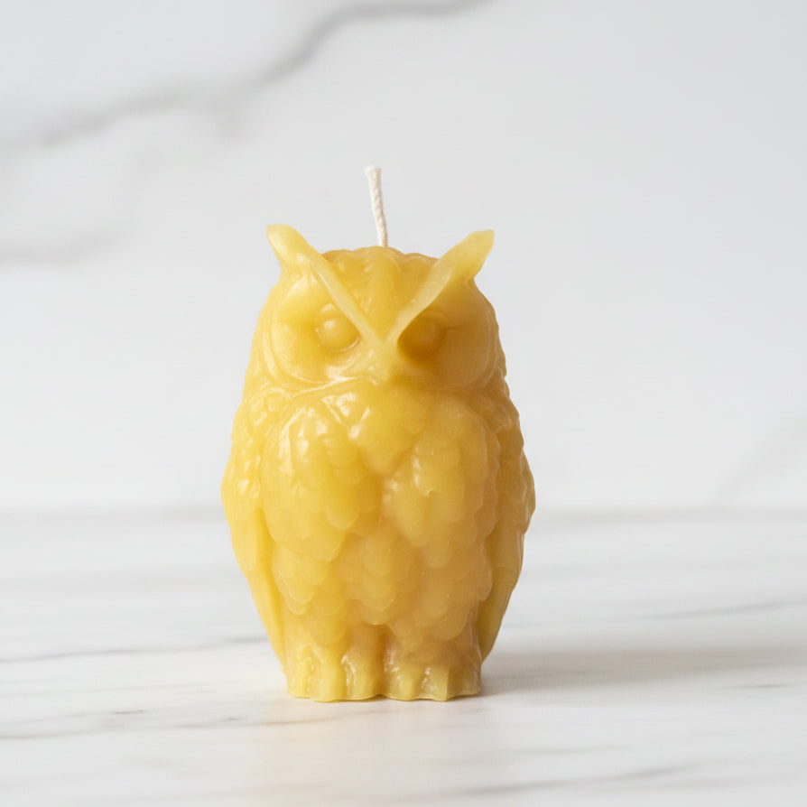 Hand-Poured Pure Vacaville Beeswax - Pine Cone, Owl, or Maiden Mother Crone ($10- $15 -$19)