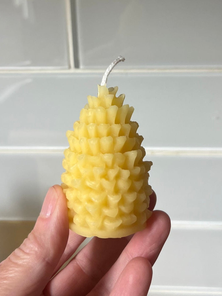 Hand-Poured Pure Vacaville Beeswax - Pine Cone, Owl, or Maiden Mother Crone ($10- $15 -$19)